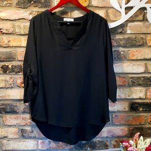 Black 3/4 Sleeve Blouse